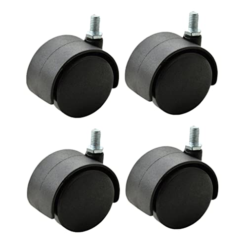 Gadpiparty 4pcs 1.5-inch M8 Threaded Office Chair Wheels Heavy Duty Replacement Casters for Computer and Home Furniture