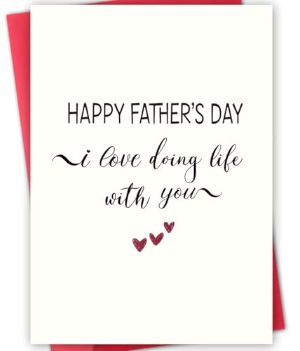 LiuuLi Romantic Fathers Day Card for Husband Boyfriend Partner,I Love Doing Life with You,Funny Father's Day Love Card Gifts for Him