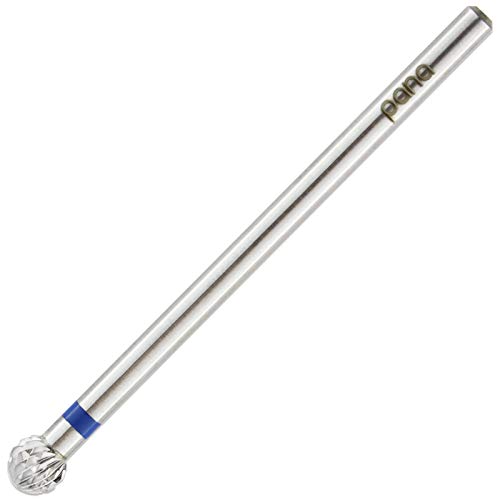 Premium Pana 3/32" Cuticle Clean Nail Carbide Bit For Professional, Nail Salon, Nail Trimmer, Under Nail Cleaner, Electric Drill Machine, Manicure Tools (Silver-Small Ball Head, Medium) #TOP29
