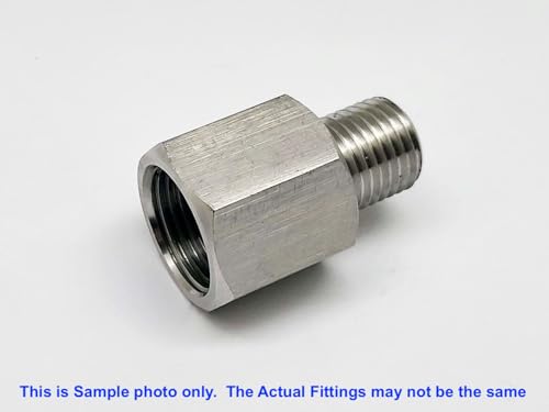 Adaptador BSP 1/8 a NPT 1/2 Autobahn88 para modificar roscas de mangueras 4