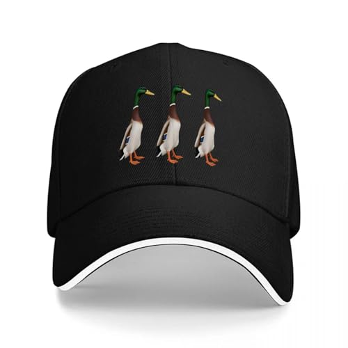 Casquette de baseball trio de canards noire et ajustable pour vos sorties