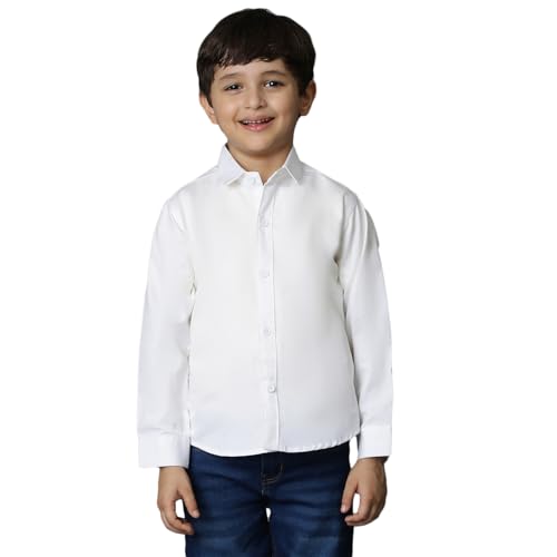 Image of Tales & Stories Boy's Solid Cotton Regular Fit Shirt-C100802