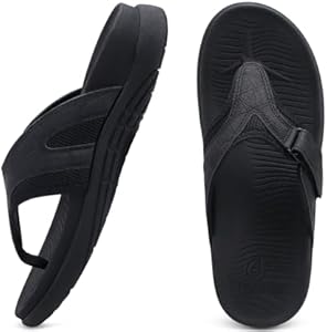 COFACE Heren Sport Recuperatieslippers voor Plantar Fasciitis Met Zachte Kussens Lightweight Boogsteun Orthotische Slippers voor Heren Bruin maat 45