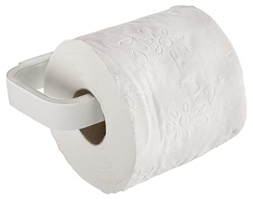 Image of ZONE DENMARK Rim Wall Toilet Paper Holder - A Sleek, Stylish & Modern Accessory | Space-Saving Solution | Keep Your Bathroom Organized and Chic with This (White)