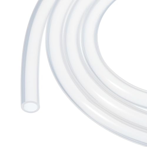 Image of 3.3ft 3 /16 inch ID x 9 /32 inch OD Silicone Tubing Clear 5mm x 7mm Industrial Plastic Tubing Pure Silicone Hoses for Pump Siphoning Draining Irrigation Brewing