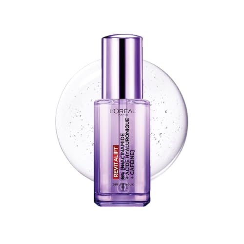 L'Oréal Paris - Sérum Contour des Yeux - Anti-Rides , Anti-Poches & Anti-Cernes - À l'Acide Hyaluronique Pur et à la Caféine - Embout Triple-Bille innovant - Revitalift Filler - 20 ml