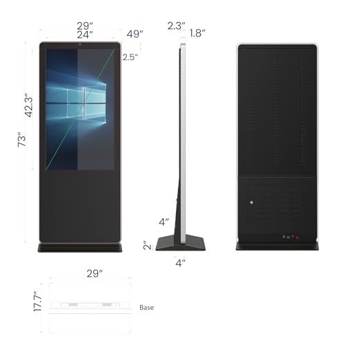 TV Liquidator 50" Floor Standing Touch Screen Computer Kiosk – 4K UHD Display | Windows 11 Pro | Intel Core i5 | Wi-Fi | Bluetooth | Interactive Commercial Display - Thumbnail 2
