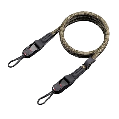 Sangle d'appareil photo corde ronde tressée et attaches premium