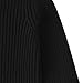 Mock Turtleneck Sweater for Girls Ribbed Knit Plain Long Sleeve Tunic Pullover Kids Toddler Soft (Black, 3-4 Years)