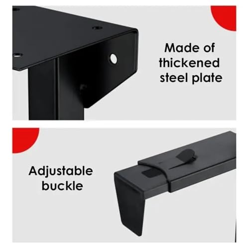 Soporte para CPU ajustable de acero para montaje debajo del escritorio o en pared, carga máxima 55 lbs miniatura 3