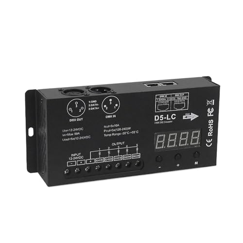 Variateur LED puissant 1200W Max pour gradation fluide 5 canaux