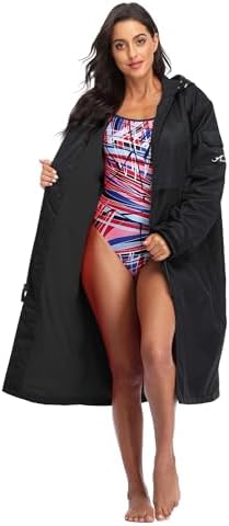 Adoretex 100% Waterproof Swim Parka, Hooded Warm Scuba Coat Surf Jacket for Men and Women