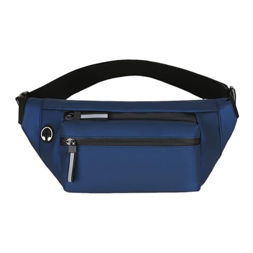 Riñonera elástica transpirable para correr para hombres y mujeres, soporte para teléfono durante entrenamientos, actividades al aire libre, riñonera ligera de poliéster para correr, Blue, Talla única