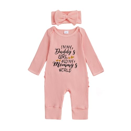 Image of Mieeyali Newborn Girls Valentines Day Outfit Heart Romper Knit Ruffle Jumpsuit Cute Preemie Infant Spring Clothes