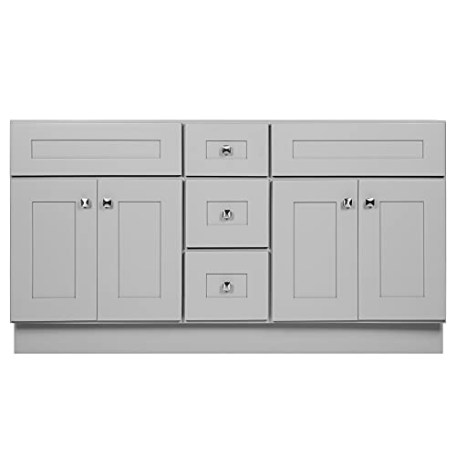 Image of Design House Brookings Bathroom Vanity, 60 inch, Gray