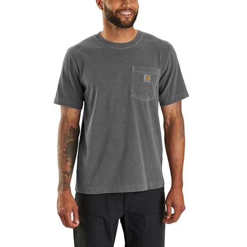 Carhartt Men's Relaxed Fit Lightweight Short-Sleeve Garment Dyed Pocket T-Shirt
