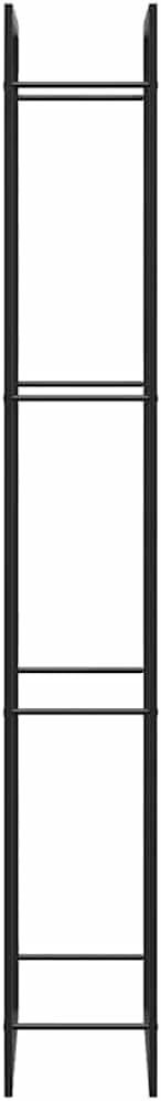vidaXL Firewood Rack Matt Black 31.5x11.0x87.4 Steel
