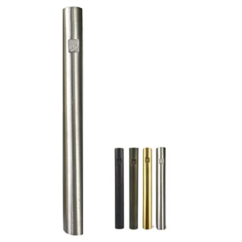 A&S Brass Mezuzah Case With Scroll For Door Weatherproof Metal Mezuza Cover Home Blessing and Protection Housewarming Gift (Nickel/Solid, 6 Inches)