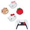 Kuitmor Cute Thumb Grip Caps for PS5,Soft Silicone Joystick Caps,Cute Cartoon Thumbstick Grips Compatible with PS5/PS4/Switch Pro Controller, 4PCS(Kuromi)