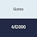 Gates 4/D300 Hi-Power II Powerband V-Belt with V-80 Matching Program, D Section, 5" Overall Width, 3/4" Height, 303" Belt Outside Circumference