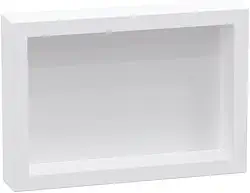 Nicho de Parede Sobrepor 28cmx40cm Branco Arquitech Metasul Banheiro Lavanderia Instalação Fácil