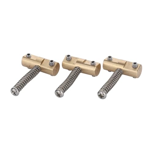 Puente para guitarra 3 piezas, saddles compensados de latón miniatura 3