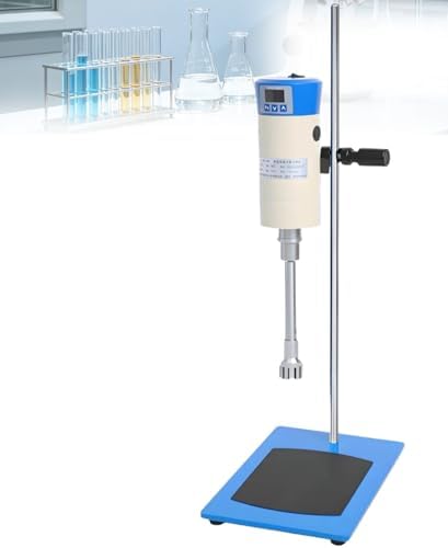 High Speed Homogenizer, Digital Emulsifier Disperser with Dual Heads, 200-23000 RPM, Ideal for 30-13000ML Volume Mixing, Professional Laboratory Equipment (FJ300-DSH)