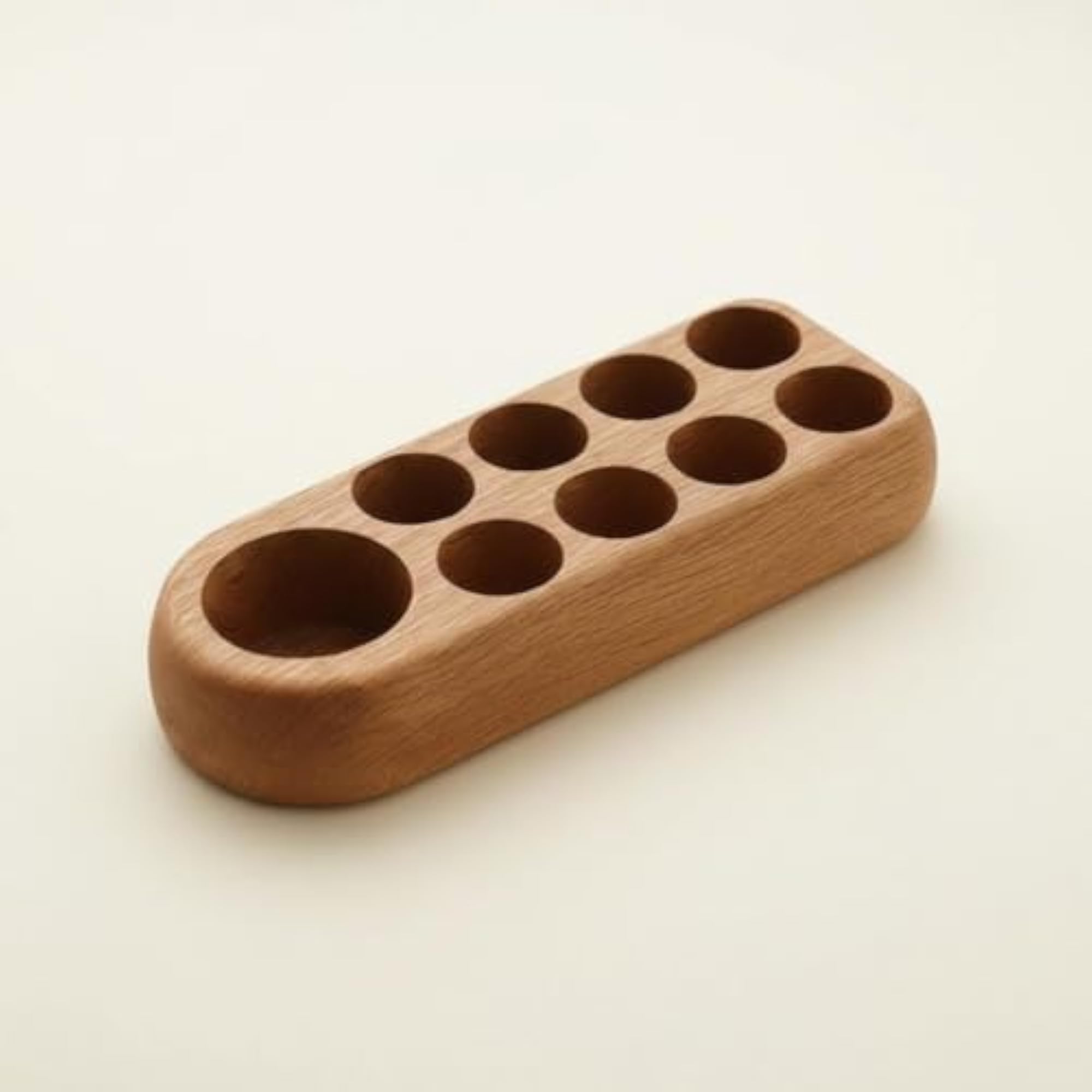 Red Oak Oil Organizer, Elegant Design