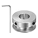 sourcing map Einzelrillen-Riemenscheibe 12mm feste Bohrung 30mm Außendurchmesser Aluminiumlegierung mit Sechskantschlüssel für Bohrmaschine 6mm PU-Rundriemen