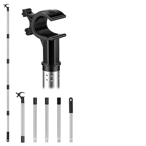 SelfTek Rallonge de Poignée de Fenêtre – 1.87 M Tringle Télescopique pour Fenêtre de Toit GGL/GGU, Barre de Commande pour Fenêtre de Toit en Acier Inoxydable – Idéal pour Fenêtres Hautes, Combles