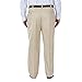 Haggar Mens Work to Weekend Hidden Expandable Waist No Iron Flat Front Casual Pants, Pebble, 46W x 30L US