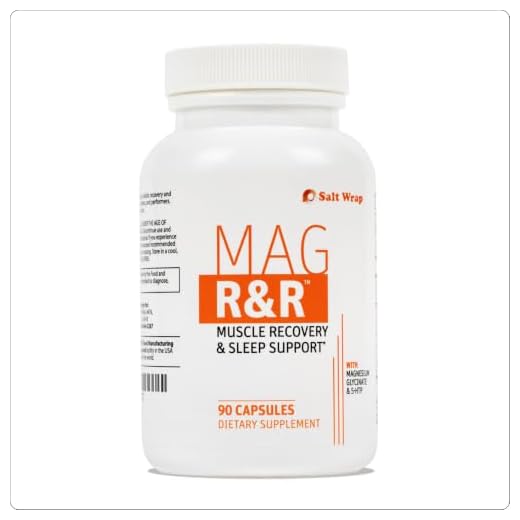 SaltWrap Mag R&R - Nighttime Muscle Cramps Support, Natural Sleep Support for Adults with Magnesium Glycinate for Muscle Spasm and Leg Cramps Relief, 90 Capsules