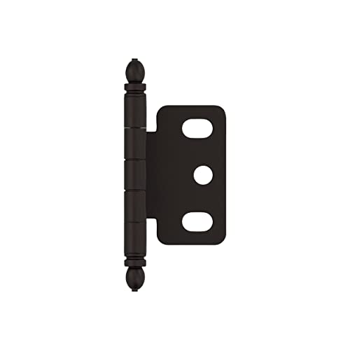 Amerock | Cabinet Hinge | 3/4 in. (19 mm) Door Thickness | Full Inset | Partial Wrap | Ball Tip | Oil Rubbed Bronze | Kitchen Cabinet Door Hinge | Single Hinge | Functional Hardware