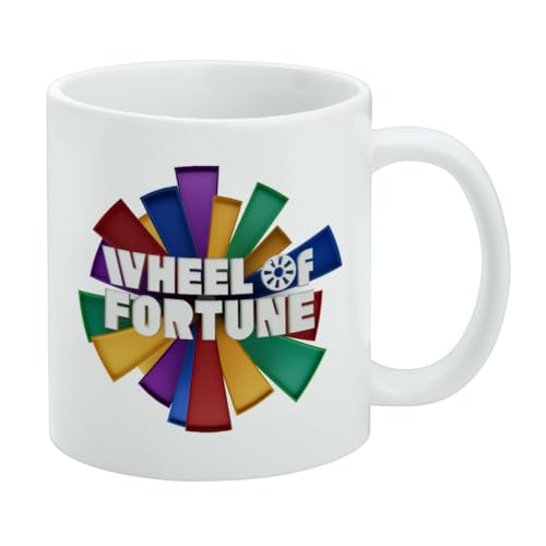 Taza de cerámica con logo Wheel of Fortune 11 oz blanco miniatura 1