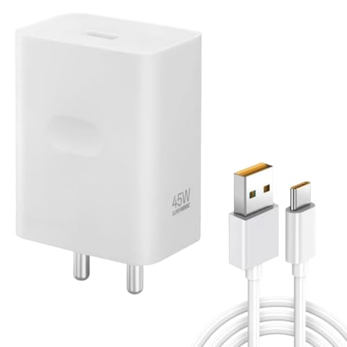 Image of Realme 45W Charger for Realme 12X, GT 6T, C75 | Overheat Protection & Fast Charging