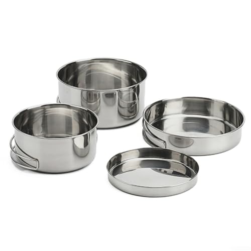 Juego de utensilios de cocina ultraligeros portátiles, ollas de camping, sartenes, vajilla para camping, senderismo, mochileros y picnics