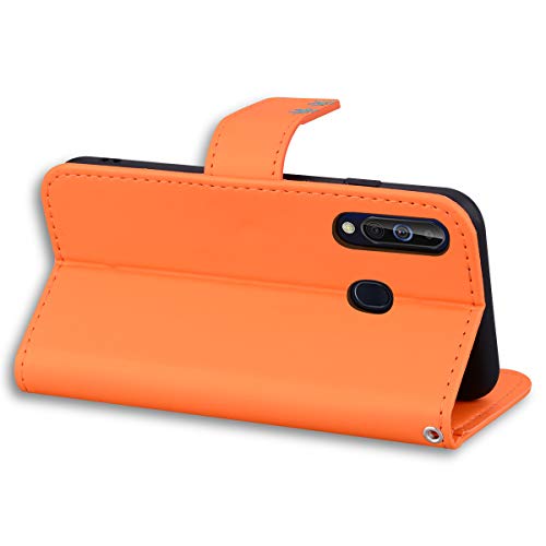 Greaked for Samsung A10/A20/A30/A50/A50/A50S/A30S Capa protetora de couro PU com compartimento para