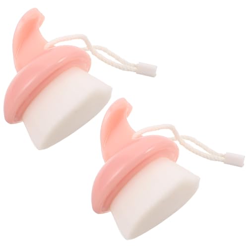 Cepillo facial manual con diseño de corazón rosa pack de 2 unidades limpiadoras de cerdas suaves
