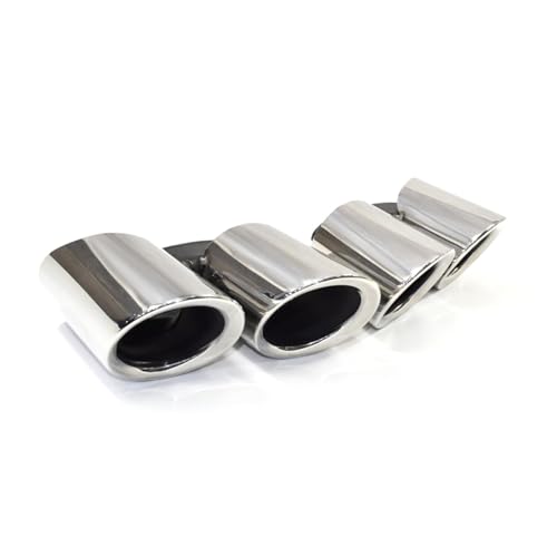 Quad silencieux buse pour Panamera 2017-2025 embout d'échappement double sortie Silver B