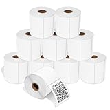 Aegis Adhesives - 3' X 3' Square Direct Thermal Labels Compatible with Rollo, Zebra, and Other Desktop Label Printers (10 Rolls, 500/Roll)