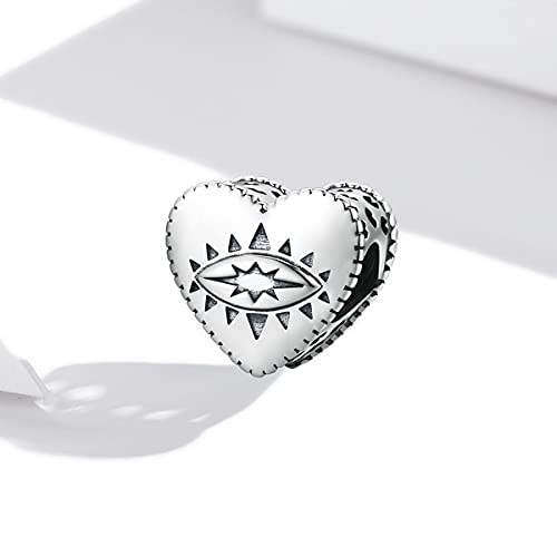 Abalorio de plata 925 ojo de demonio corazón antirrayaduras 7