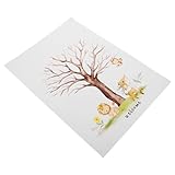 MOBUTOFU Fingerabdruckbaum Gästebuch zur Geschlechtsenthüllung Inkl Blau Rosa Stempelkissen Gästebuch für Gender Reveal Party und Babyparty Dekoration