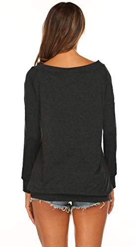 halife women39s long sleeve boat neck off shoulder blouse tops