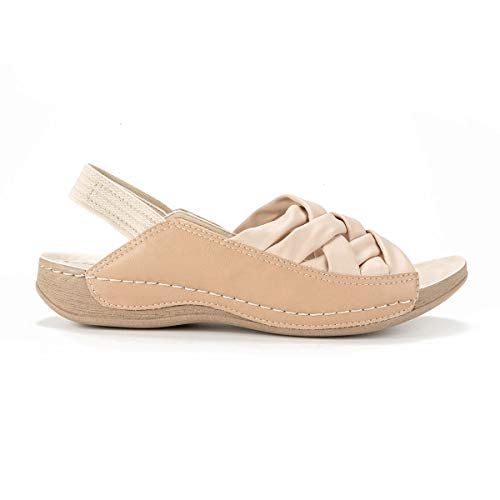 Sandália Campesí Blaqueada Tramados SlingbackBege