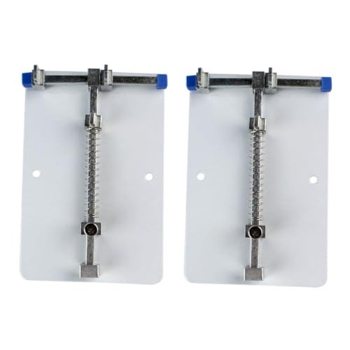 OSALADI 2pcs Motherboard Soldering Holder Circuit Board Repair Tool Kit Adjustable Clamp Cast Steel Base