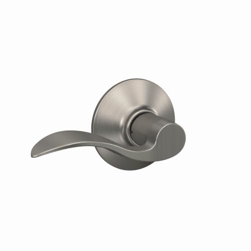 Image of SCHLAGE Accent Hall /Closet Passage Door Handle, Reversible, Satin Nickel