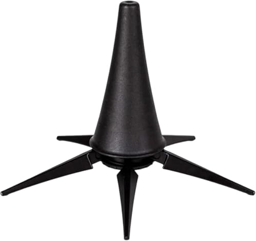 Gykutix 10.5cm Support de Trompette Pliable Pied de Trompette Noir pour Clarinette en Pavillon avec 5 Pattes, Support de Cône Court pour Clarinette A et B