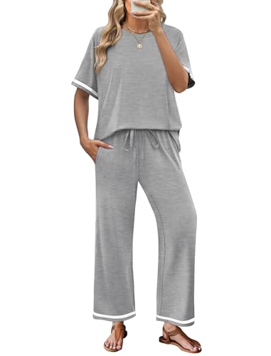 Sampeel 2 Piece Sets for Women Summer Lounge Sets Country