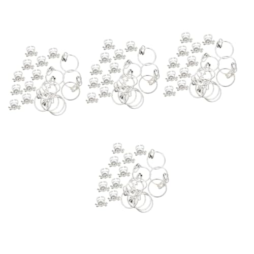 Boucles d'Oreilles Pirate Argentées UPKOCH pour Cosplay Adulte
