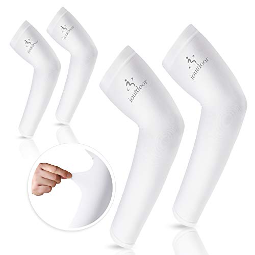 Manches de Bras de Refroidissement 2 Paires Protection UV,Support de Bras Respirant,Manchettes de Bras Compression Femmes Hommes Pour Tatouage Couvrant Golf Basketball Cyclisme Jardinage Conduite